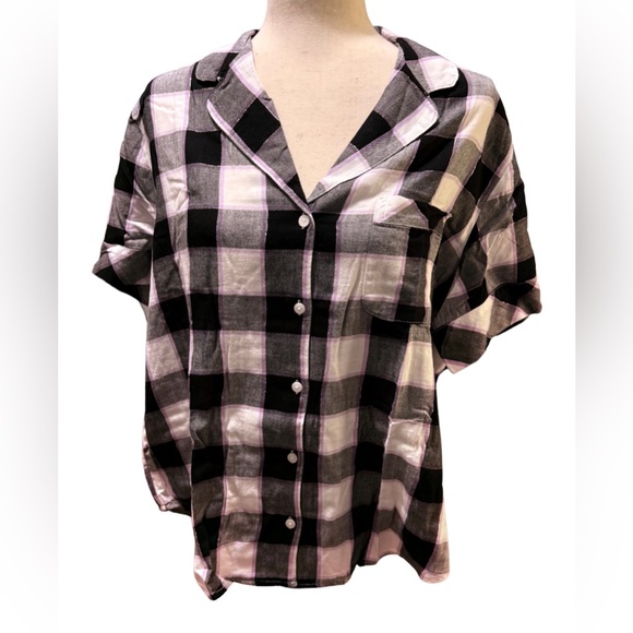 Victoria’s Secret - Cotton Modal Flannel Blend - Shirt & Bike Shorts PJ’s Set - Picture 2 of 16